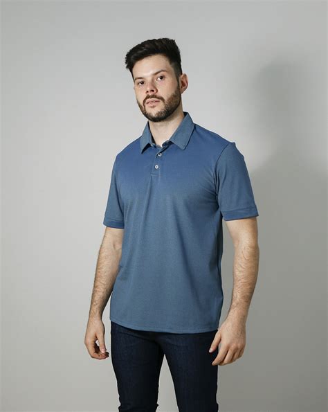 Polo Boralis Azul Gris Masculina Lasfer Store Moda B Sica E Uniformes