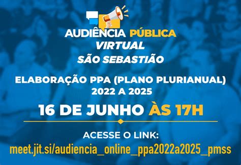 Prefeitura De São Sebastião Realiza Audiências Públicas Virtuais Para