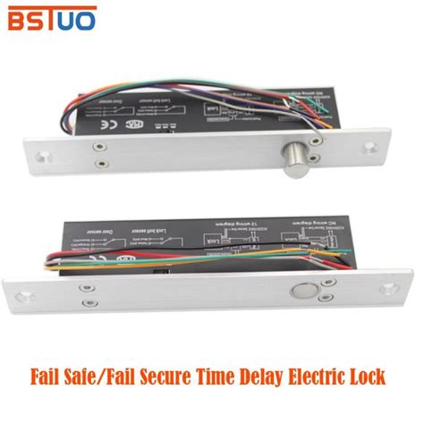 Dc 12v Electric Bolt Lock Fail Safe Stainless Steel Solenoid Electric Door Lock 5 Wires Feedback