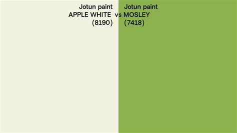 Jotun Paint Apple White Vs Mosley Side By Side Comparison