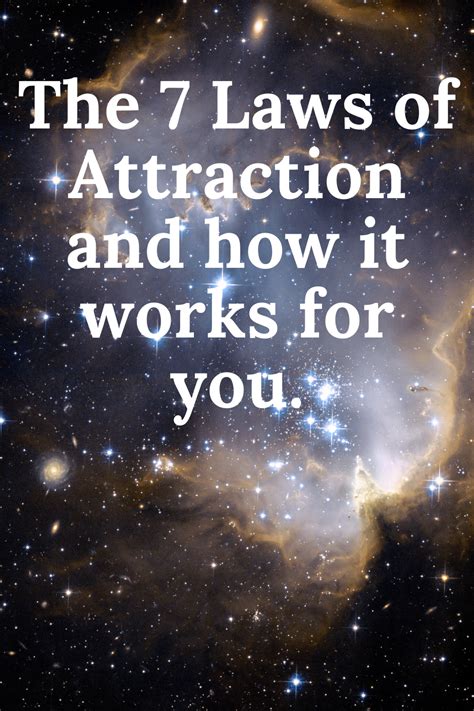 What Are The 7 Seven Laws Of Attraction Law Of Attraction