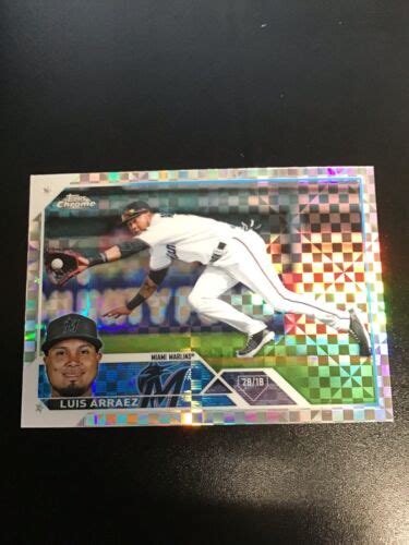 2023 Topps Chrome MLB Jazz Chisholm Jr X Fractor 218 Miami Marlins