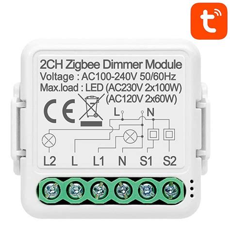 2-Channel Tuya Smart Zigbee Dimmer Module For Lights With Neutral