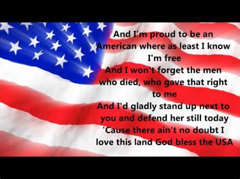 God Bless America Lyrics Lee Greenwood Youtube - From the mountains, to ...