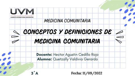 Conceptos Y Definiciones De Medicina Comunitaria Quetzally Vg Udocz