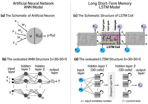 ann model   artificial neuron    ann structure lstm