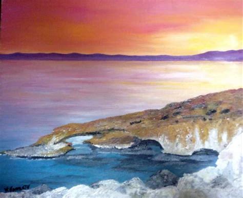 Painting of Sunset in Cyprus