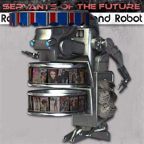 Servants of the future Robot Cop & Newsstand Robot 3D Models Christophe3D