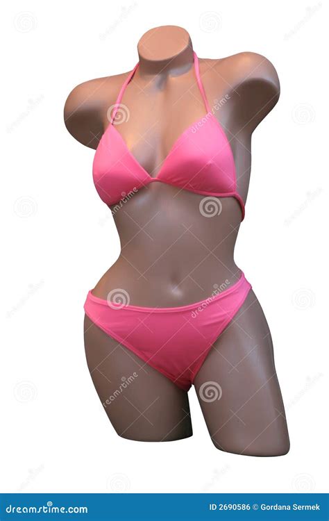 Bikini Rose Sur Un Mannequin Photo Stock Image Du Dessus Humain