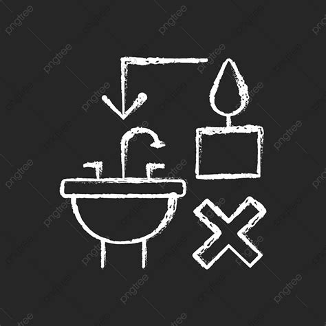 Hot Wax Vector Design Images Never Throw Hot Wax Down Sink Chalk White Manual Label Icon On