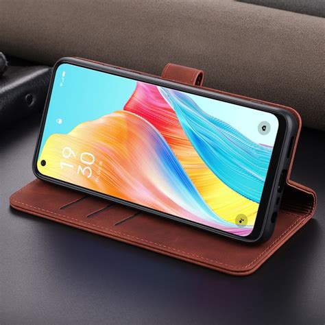 For Oppo A G Global Azns Skin Feel Calf Texture Flip Leather Phone