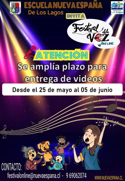 Se Ampl A Plazo Para Participar De Nuestro Festival De La Voz On Line