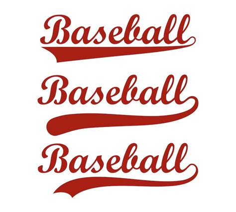 Baseball Font With Tail Baseball Font TTF SVG PNG and Text - Etsy