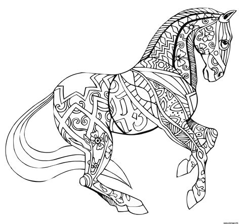 Coloriage Adulte Cheval Par Selah Works JeColorie