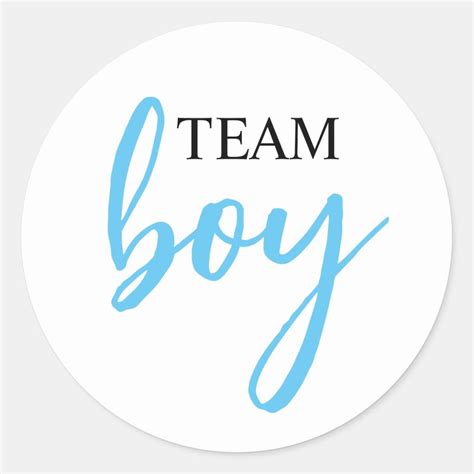 Gender Reveal Team Girl Round Sticker Artofit