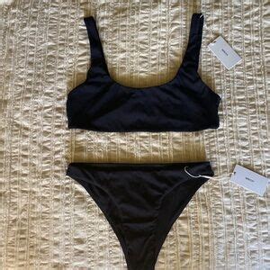 Mikoh Swim Mikoh Eden Top And Lona Bottoms Ribbed Noir Bikini Xl Poshmark