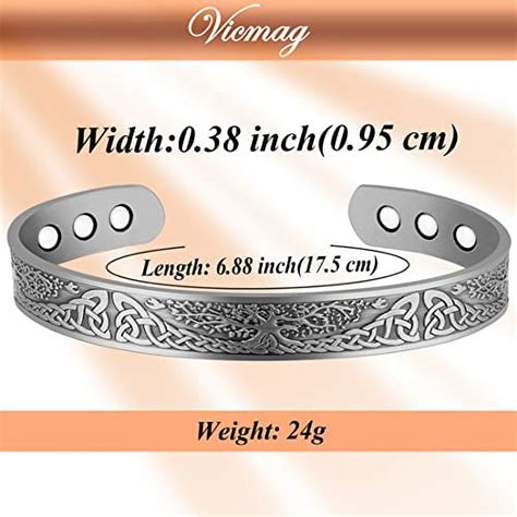 Vicmag Copper Bracelet For Women Men Magnetic Bracelet With Ultra