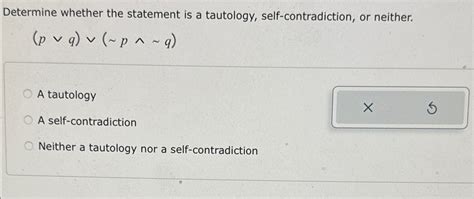 Solved Determine Whether The Statement Is A Tautology