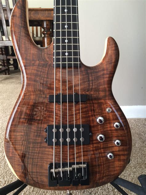 Sold Carvin 5 String Bass Claro Walnut