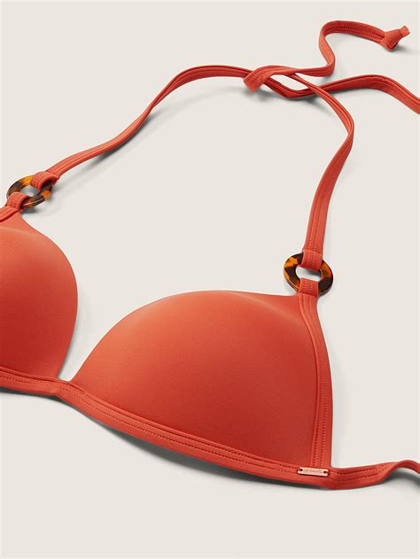 Buy Push Up Triangle Bikini Top With Rings Order Undefined Online PINK US