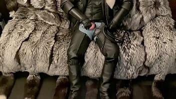 BlackLeatherHands With Douple 12er Prinz Albert In Leatherchaps XVIDEOS