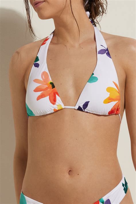 Beautiful Flowers Triangle Bikini Top Triangle Women Tezenis