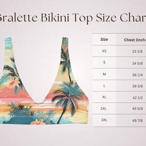 Bralette Bikini Top Tropical Palm Trees Padded Bikini Top Womens Swimwear With Sun Protection