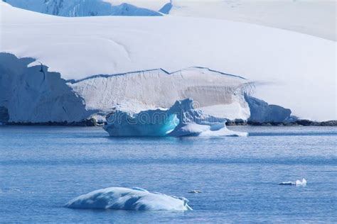 Mountains, Clouds and Icebergs in Antarctica Stock Photo - Image of ...