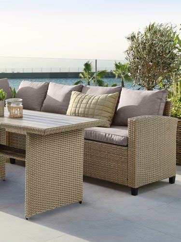 Set muebles jardín AGERMOSE 6 plazas natural JYSK