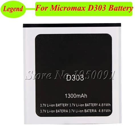 For Micromax D303 Battery 1300mAh High Quality Accumulator|battery for ...