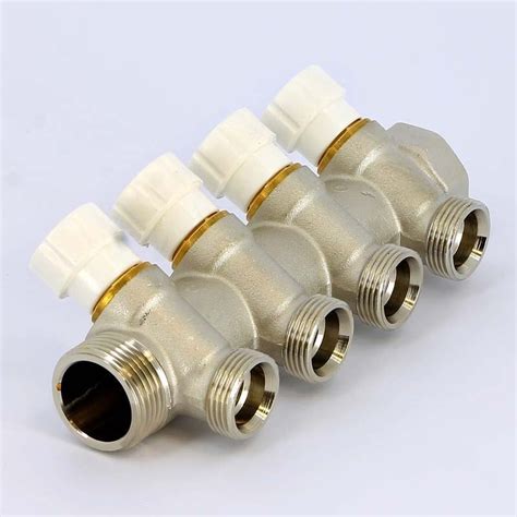 Коллектор UNI-FITT 1"х3/4"EKх4 вых евроконус 40мм никелированный с ...