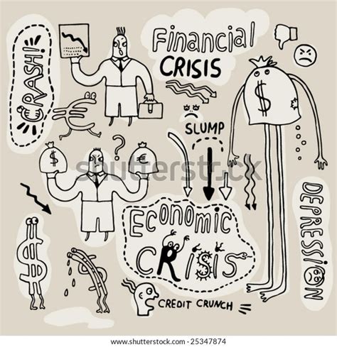 drawing  theme world crisis stock vector royalty