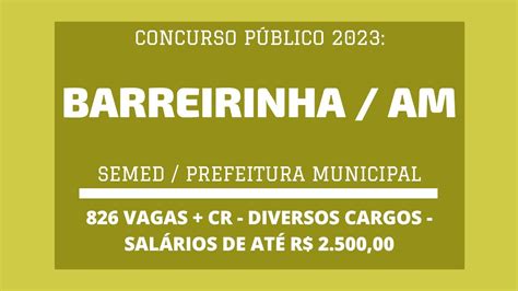 Divulgado Edital Concurso SEMED Da Prefeitura De Barreirinha AM