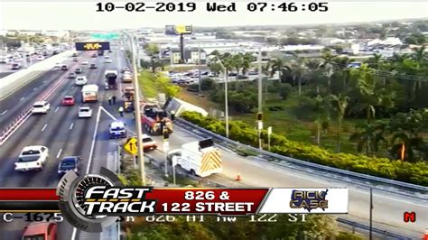 Overturned Tractor Trailer Blocks Ramp Onto Palmetto Expressway Near