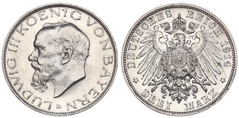 Deutsches Kaiserreich Bayern Mark K Nigreich Bayern Reichsmark