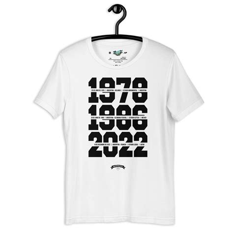 Remera unisex - Argentina campeón del mundo 1978 1986 2022