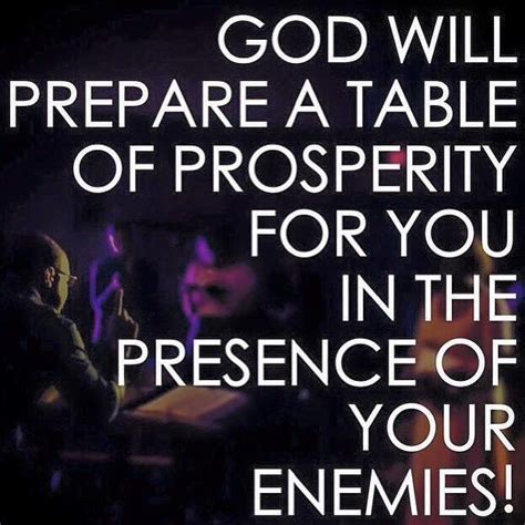 REMINDER God Will Prepare A Table Of Prosperity For You In The