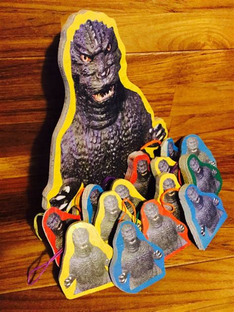 14 Godzilla Christmas Tree Ornaments & 1 Topper (larger and outlined in ...