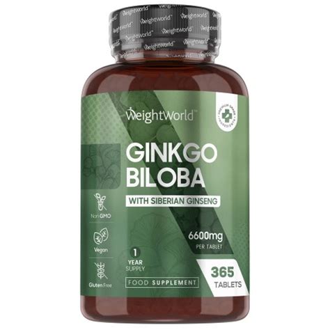 Ginkgo Biloba Met Siberische Ginseng Tabletten Weightworld