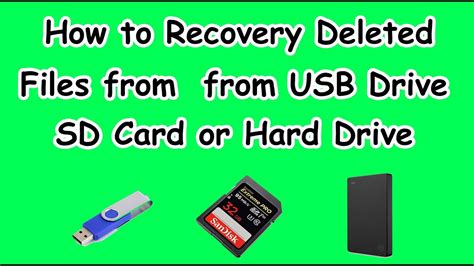 How To Recovery Deleted Files From USB Drive SD Card Or Hard Drive