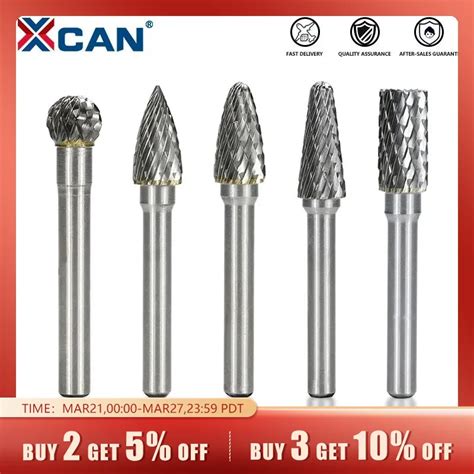 Xcan Rotary Burrs Pcs Mm Shank Mm Diameter Tungsten Carbide Rotary