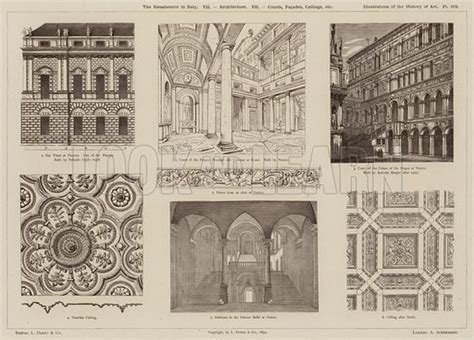 The Renaissance in Italy, Architecture, Courts, Facades, … stock image ...