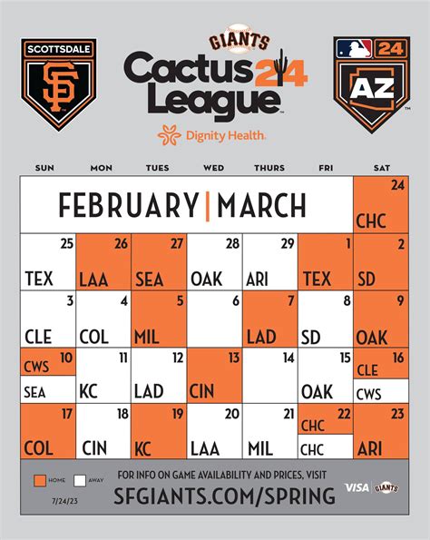 Sf Giants 2025 Spring Training Schedule Juan M Baker