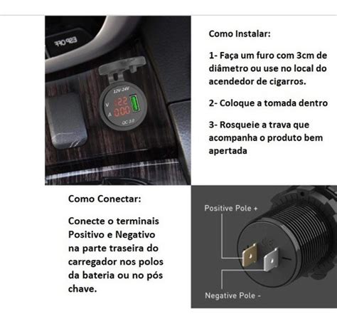 Carregador Usb Veicular Turbo Volt Metro E Amper Metro Qc Mercadolivre