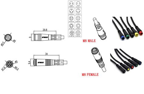 Ip67 Waterproof Connector M6 M8 Circular 2 3 4 5 6 8 2pin To 7pin Power