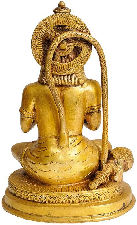 Brass Lord Hanuman Statue In Namaskar Mudra Handmade Made In