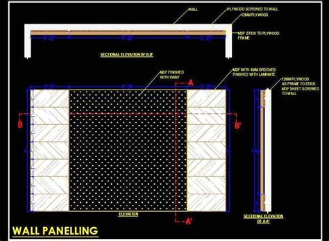 Modern Design Wooden Wall Panelling Detail Dwg Drawing Sofa Wall Bed