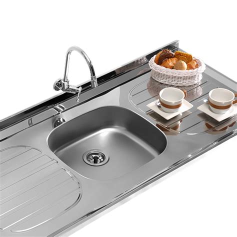 Pia De Cozinha Em Inox Standard 150x53x12cm Delinia Leroy Merlin