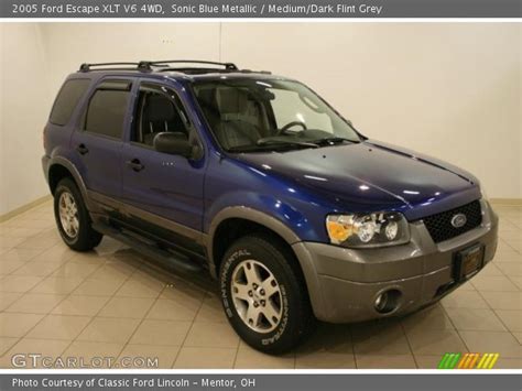 Sonic Blue Metallic 2005 Ford Escape Xlt V6 4wd Mediumdark Flint