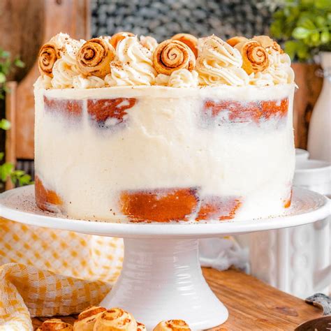 Cinnamon Roll Layer Cake Mom On Timeout